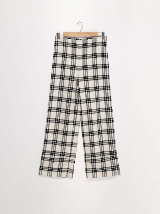 Штани H&M модель 0725354_білий з чорним Фото