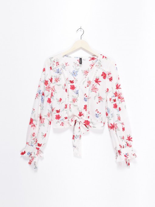Рубашки H&M модель 0752373_білий комб. Фото