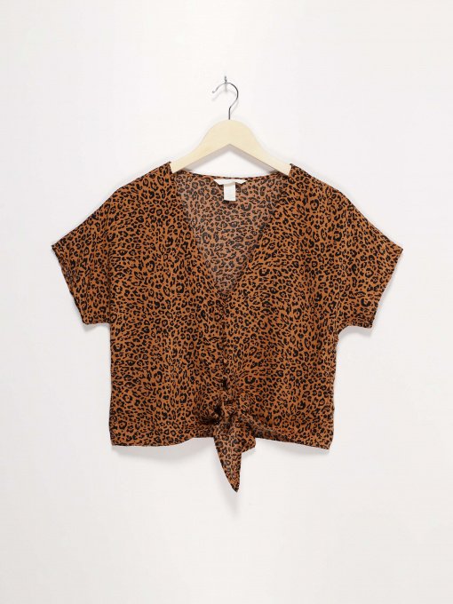 Рубашки H&M модель 0760975_коричневий з чорним Фото