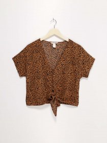 Сорочки H&M модель 0760975_коричневий з чорним Фото