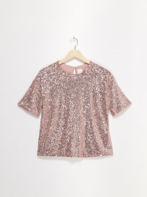 Рубашки H&M модель 0908563_рожевий комб. Фото