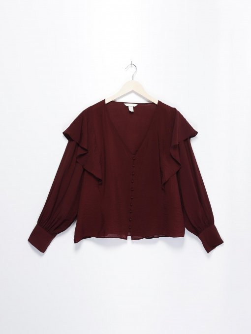 Рубашки H&M модель 0923755_т.бордовий Фото