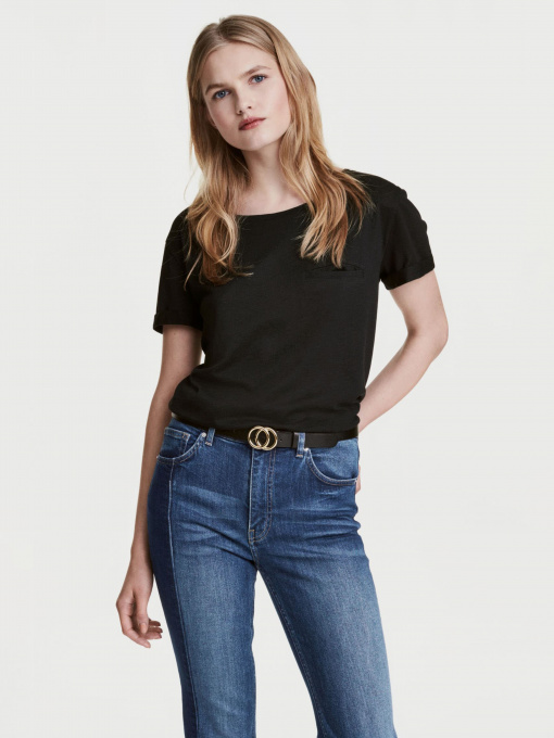 Футболки і поло H&M модель 0189955_чорний Фото