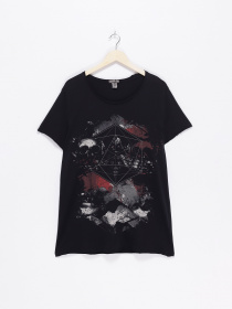 Футболки и поло H&M модель 0401021_чорний комб. Фото