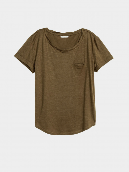 Футболки і поло H&M модель 0439577_хакі Фото