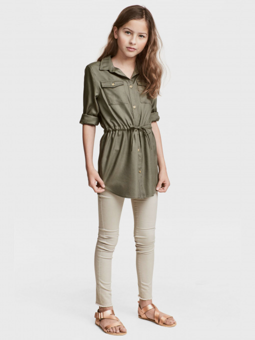 Штани H&M модель 0449045_бежевий Фото