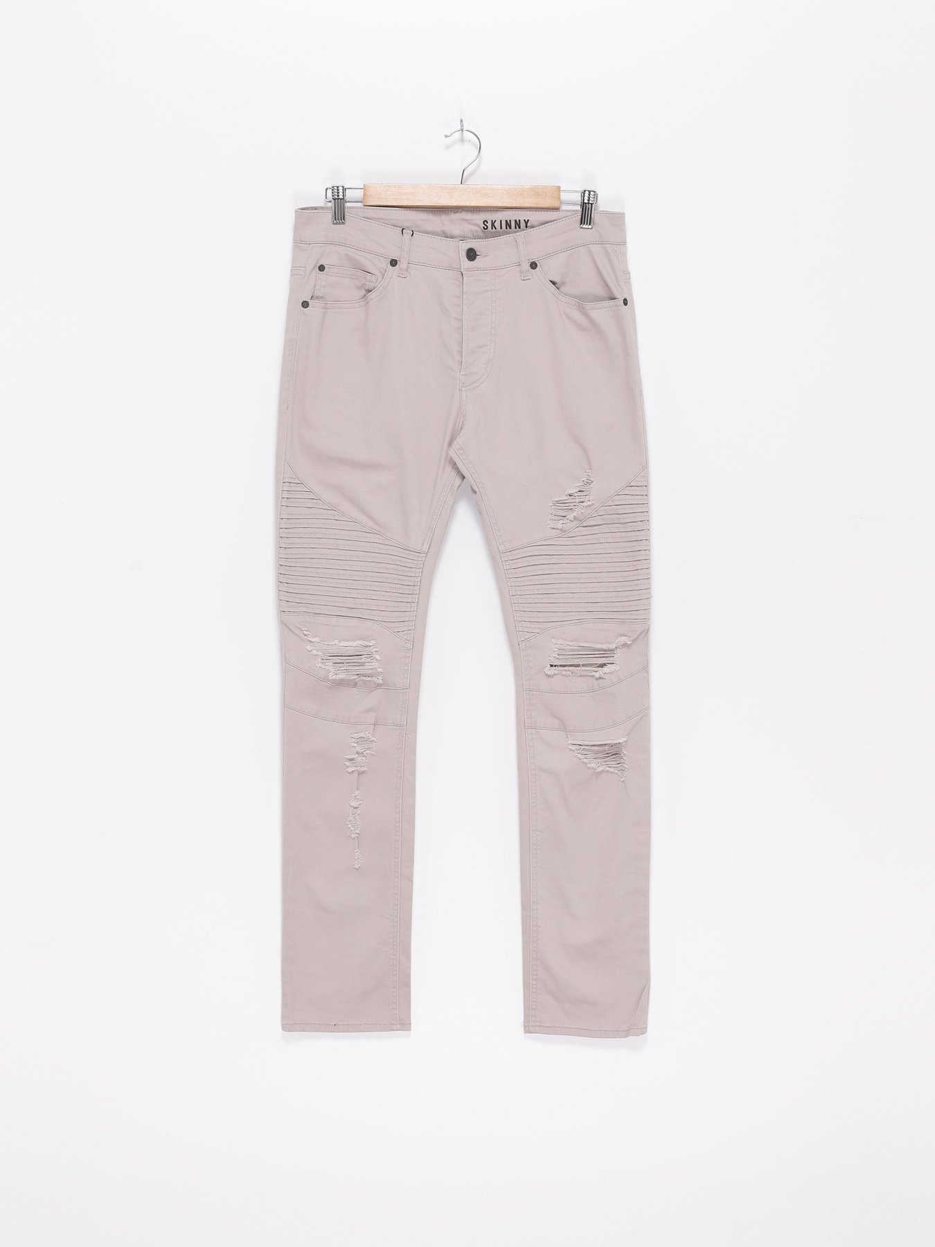 Брюки H&M модель 0458428_бежевий Фото