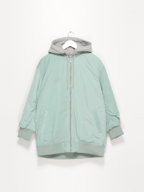 Куртки та дублянки H&M модель 0793731_бірюзовий з сірим Фото