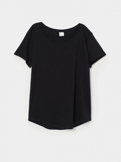 Футболки і поло H&M модель 0554598_чорний Фото