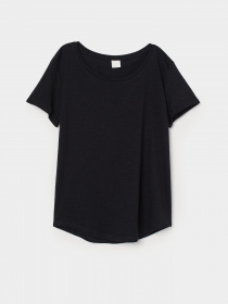 Футболки і поло H&M модель 0554598_чорний Фото