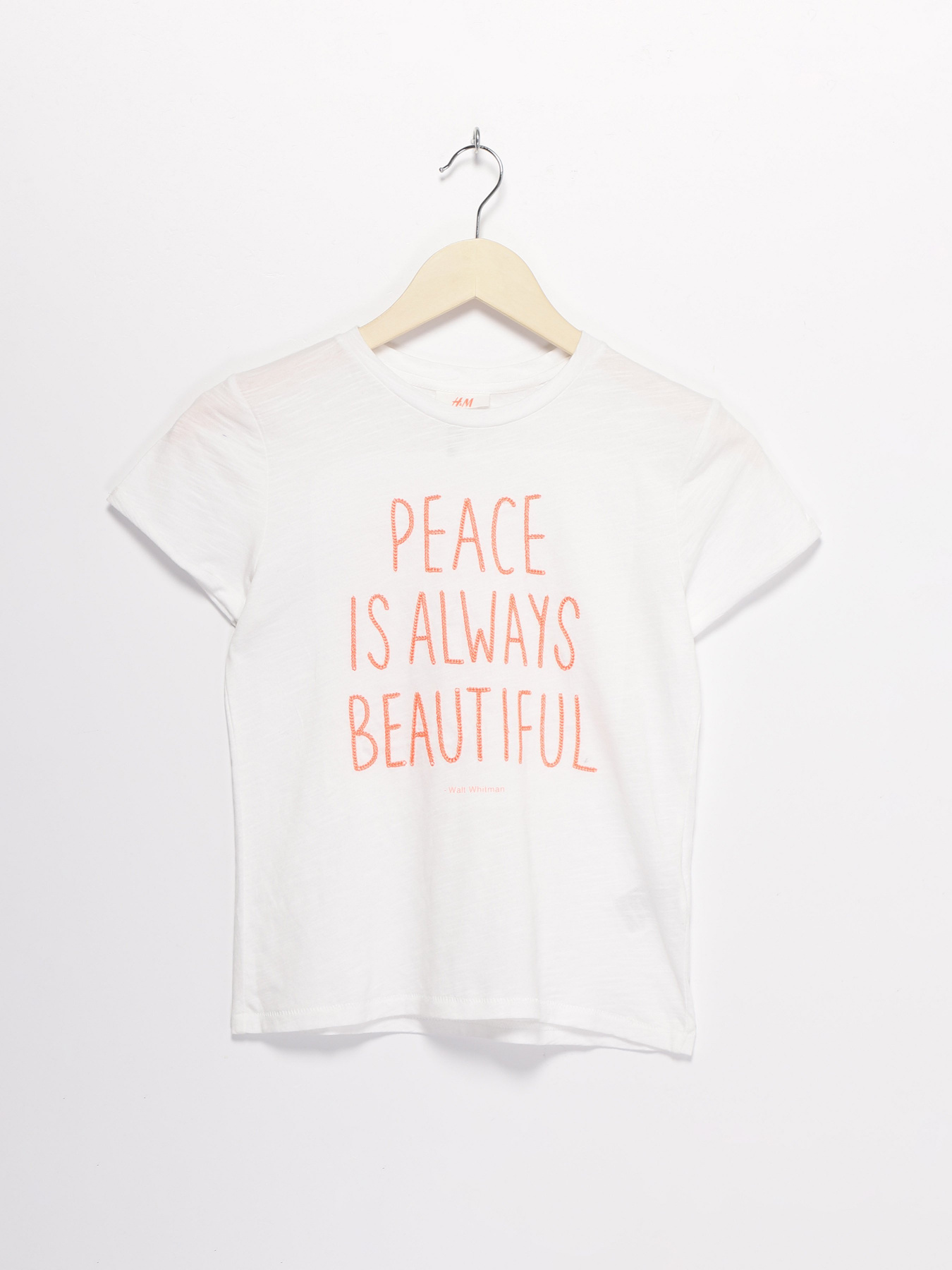 Футболки и поло H&M модель 0619784_білий з помаранчевим Фото