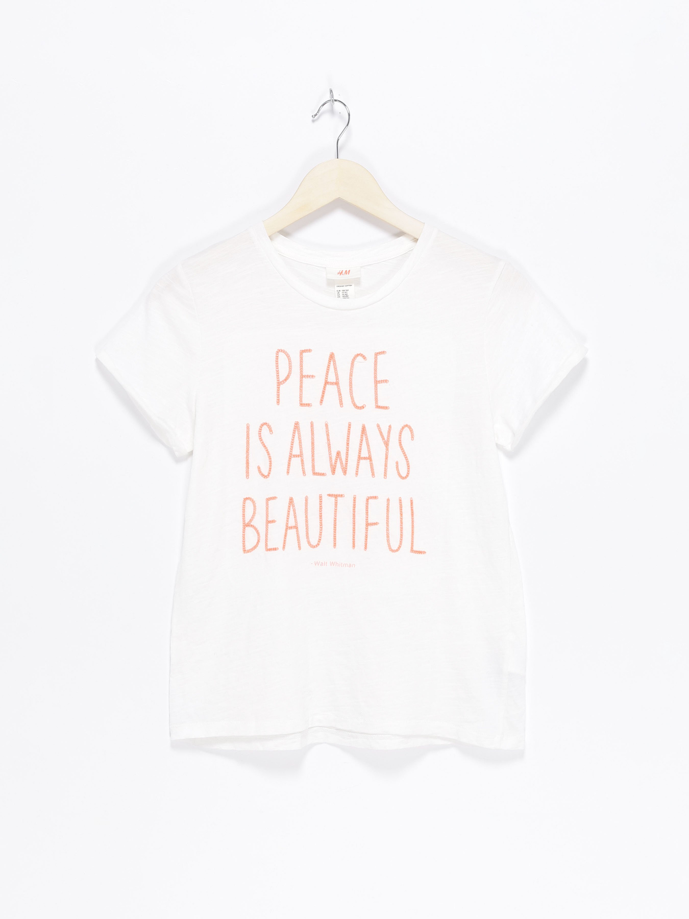 Футболки и поло H&M модель 06197841_білий з помаранчевим Фото