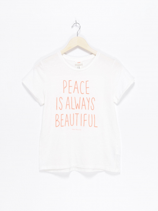 Футболки и поло H&M модель 06197841_білий з помаранчевим Фото