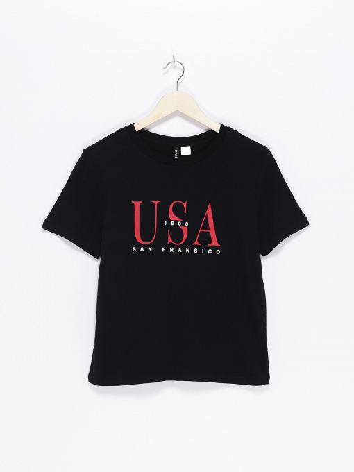 Футболки і поло H&M модель 0698296_чорний комб. Фото