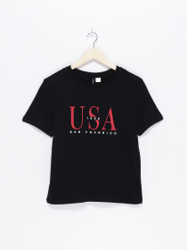 Футболки і поло H&M модель 0698296_чорний комб. Фото