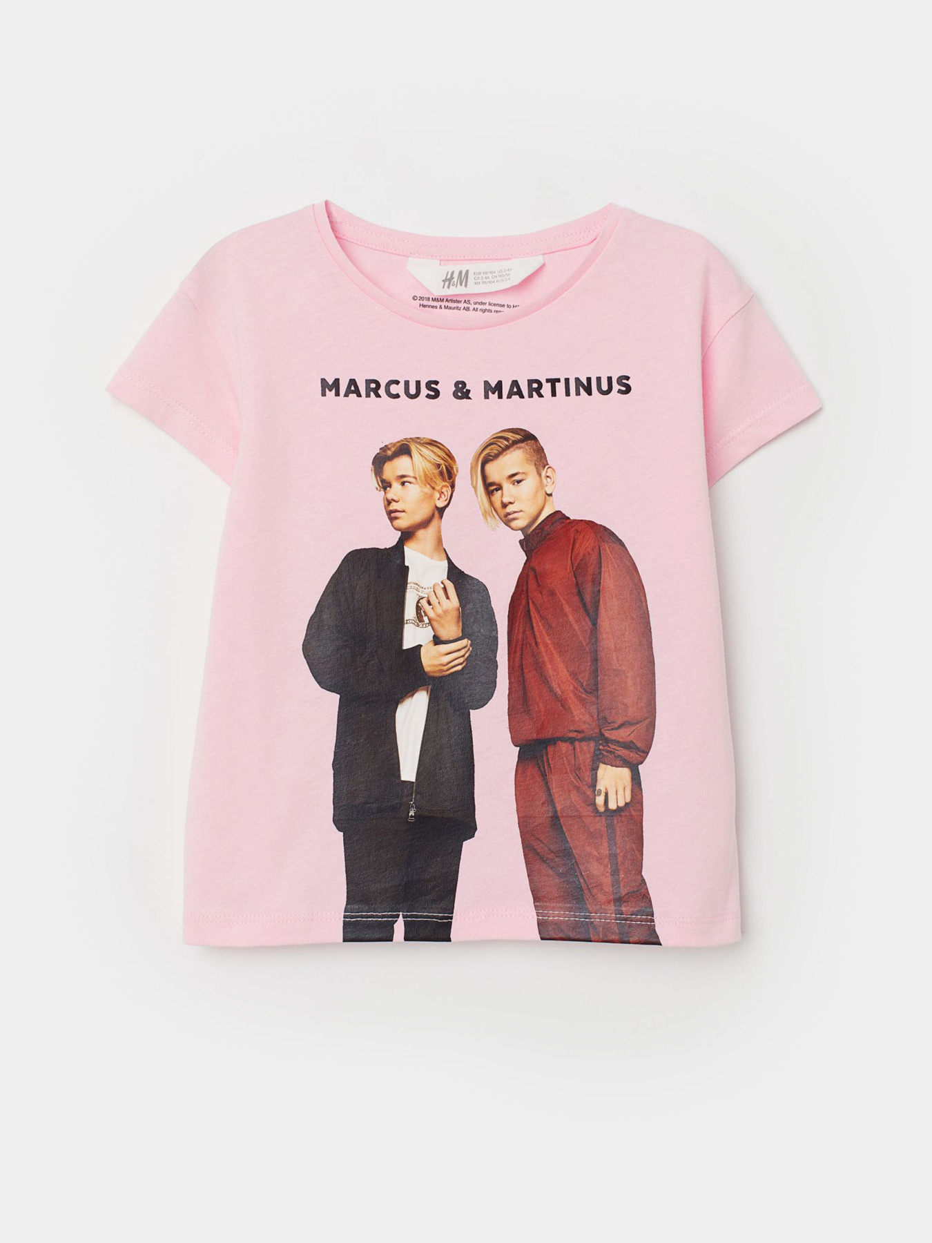 Футболки і поло H&M модель 0706464_рожевий комб. Фото
