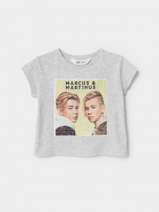 Футболки і поло H&M модель 0706464_сірий комб. Фото