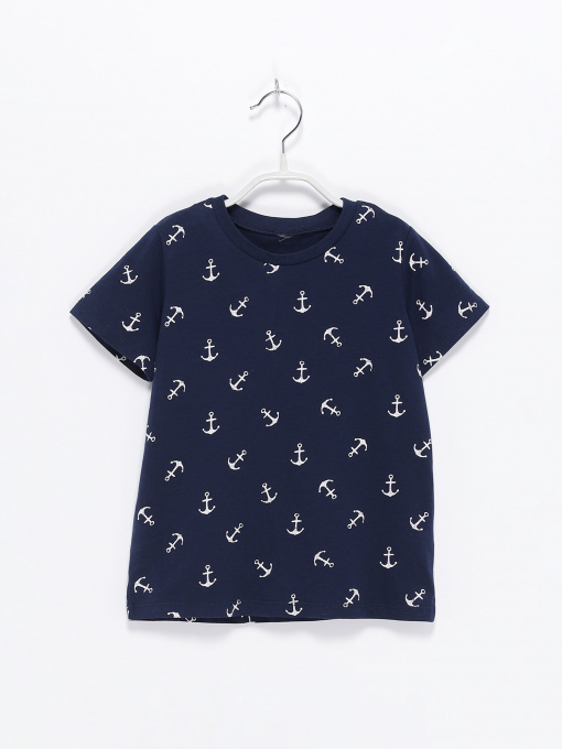Футболки и поло H&M модель 0725787_т.синій з білим Фото