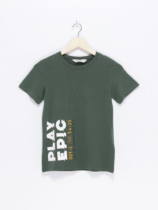 Футболки і поло H&M модель 0866945_хакі комб. Фото