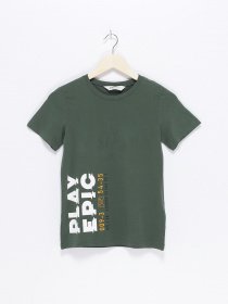 Футболки і поло H&M модель 0866945_хакі комб. Фото