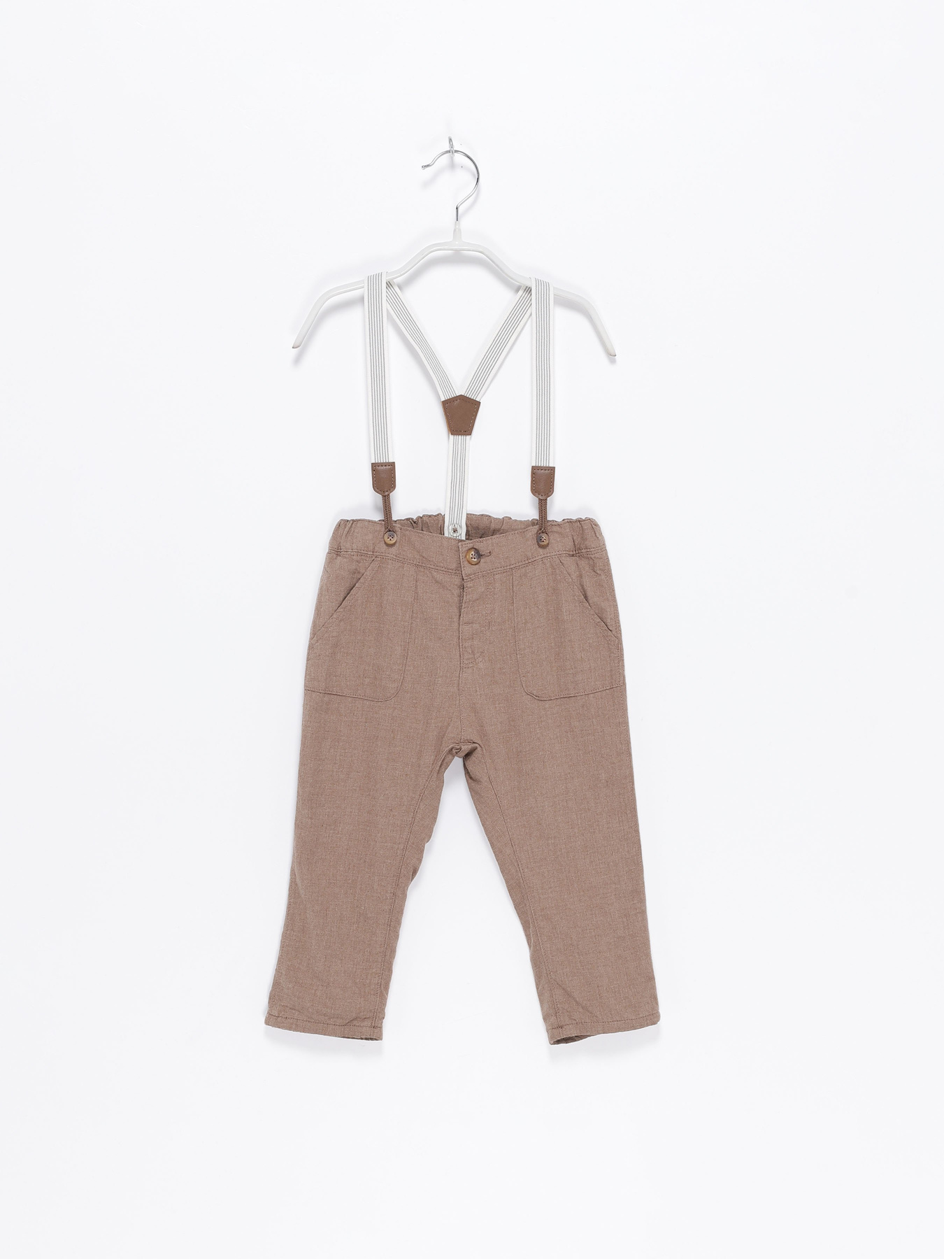 Штани H&M модель 0931778_бежевий Фото