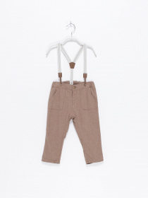 Штани H&M модель 0931778_бежевий Фото