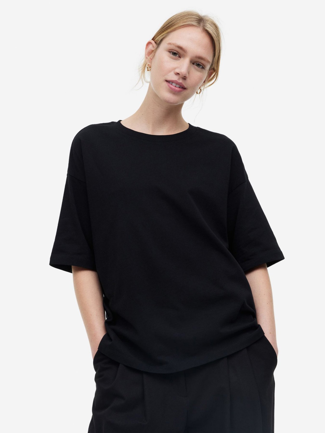 Футболки і поло H&M модель 0972246_чорний Фото