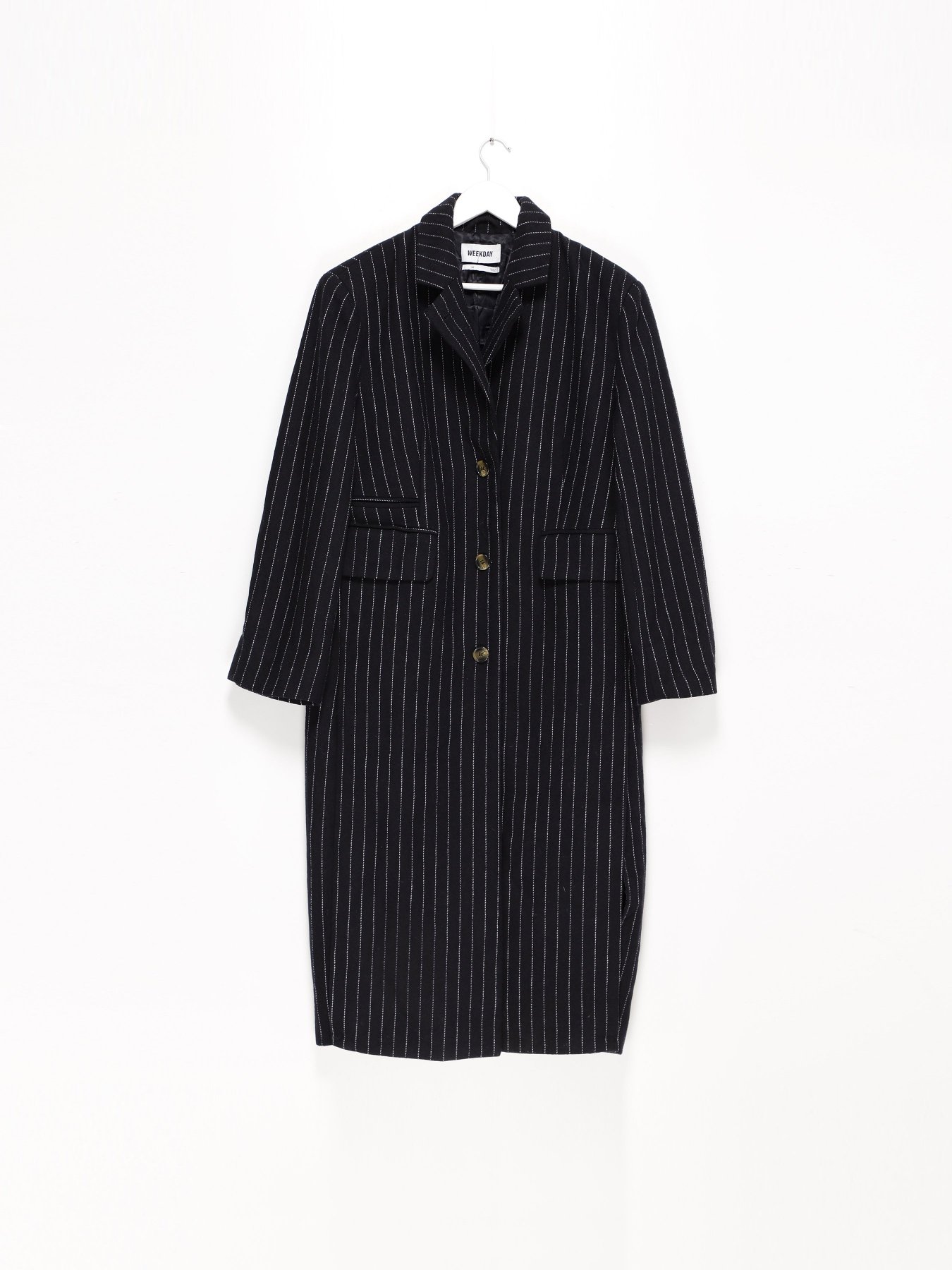 Пальто и плащи H&M модель 0921427_т.синій з білим Пальто и плащи H&M модель 0921427_т.синій з білим Фото