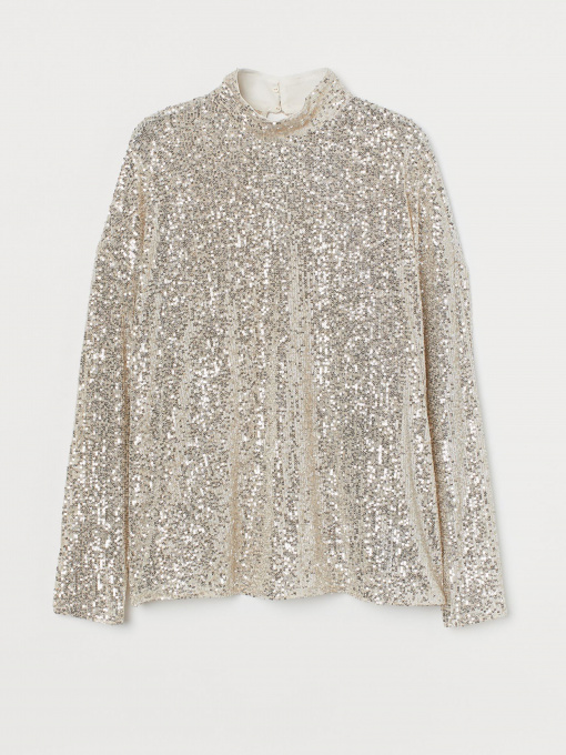 Рубашки H&M модель 0927893_с.бежевий комб. Фото