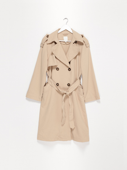 Пальто и плащи H&M модель 0944707_бежевий Фото