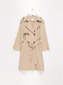 Пальта та плащі H&M модель 0944707_бежевий Фото