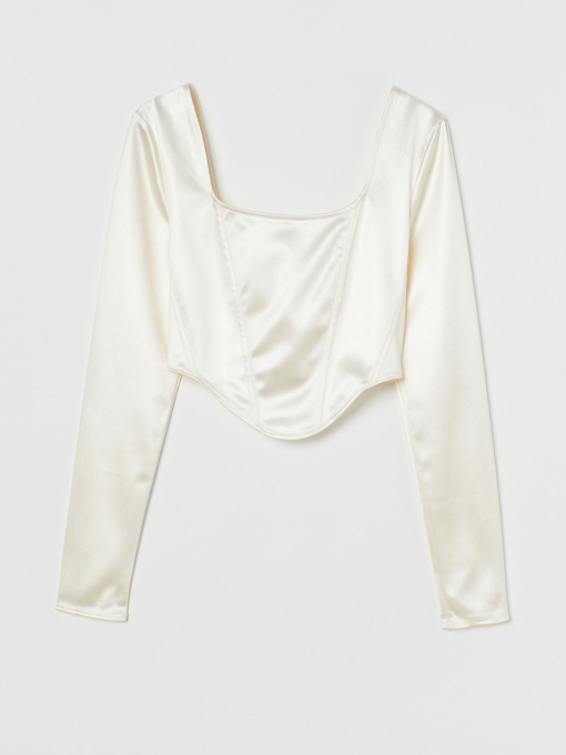 Футболки и поло H&M модель 0949232_молочний Фото
