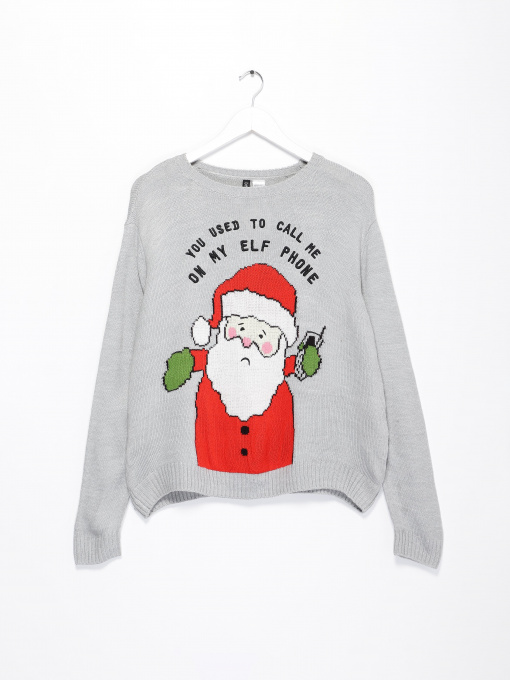 Свитры и кардиганы H&M модель 0419507_сірий комб. Фото