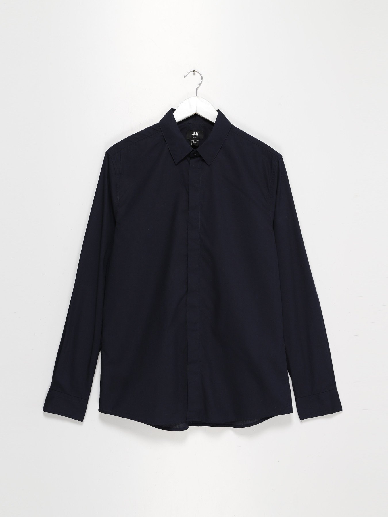 Сорочки H&M модель 0450996_т.синій Сорочки H&M модель 0450996_т.синій Фото
