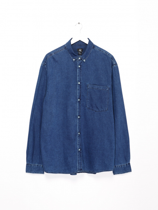 Сорочки H&M модель 0454784_т.синій Фото