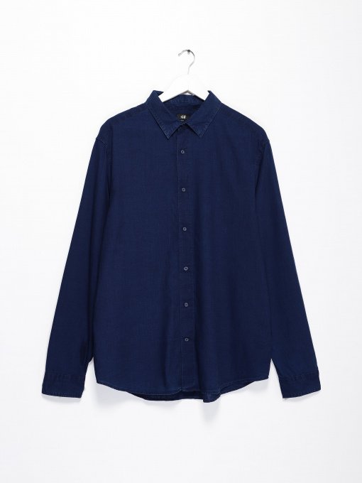Сорочки H&M модель 0485442_т.синій Фото