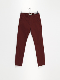 Штани H&M модель 0491912_т.бордовий Фото