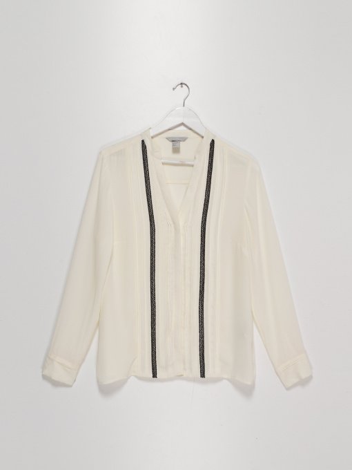Рубашки H&M модель 0502656_молочний Фото