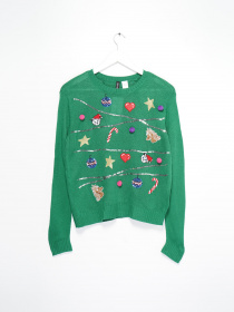 Свитры и кардиганы H&M модель 0539290_зелений комб. Фото