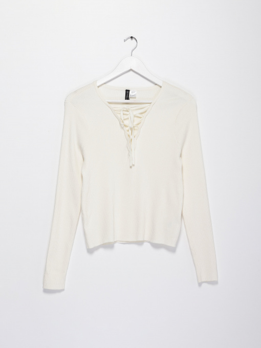 Свитры и кардиганы H&M модель 0548237_білий Фото