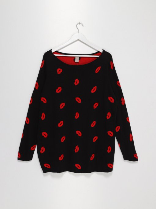 Свитры и кардиганы H&M модель 0558980_чорний комб. Фото