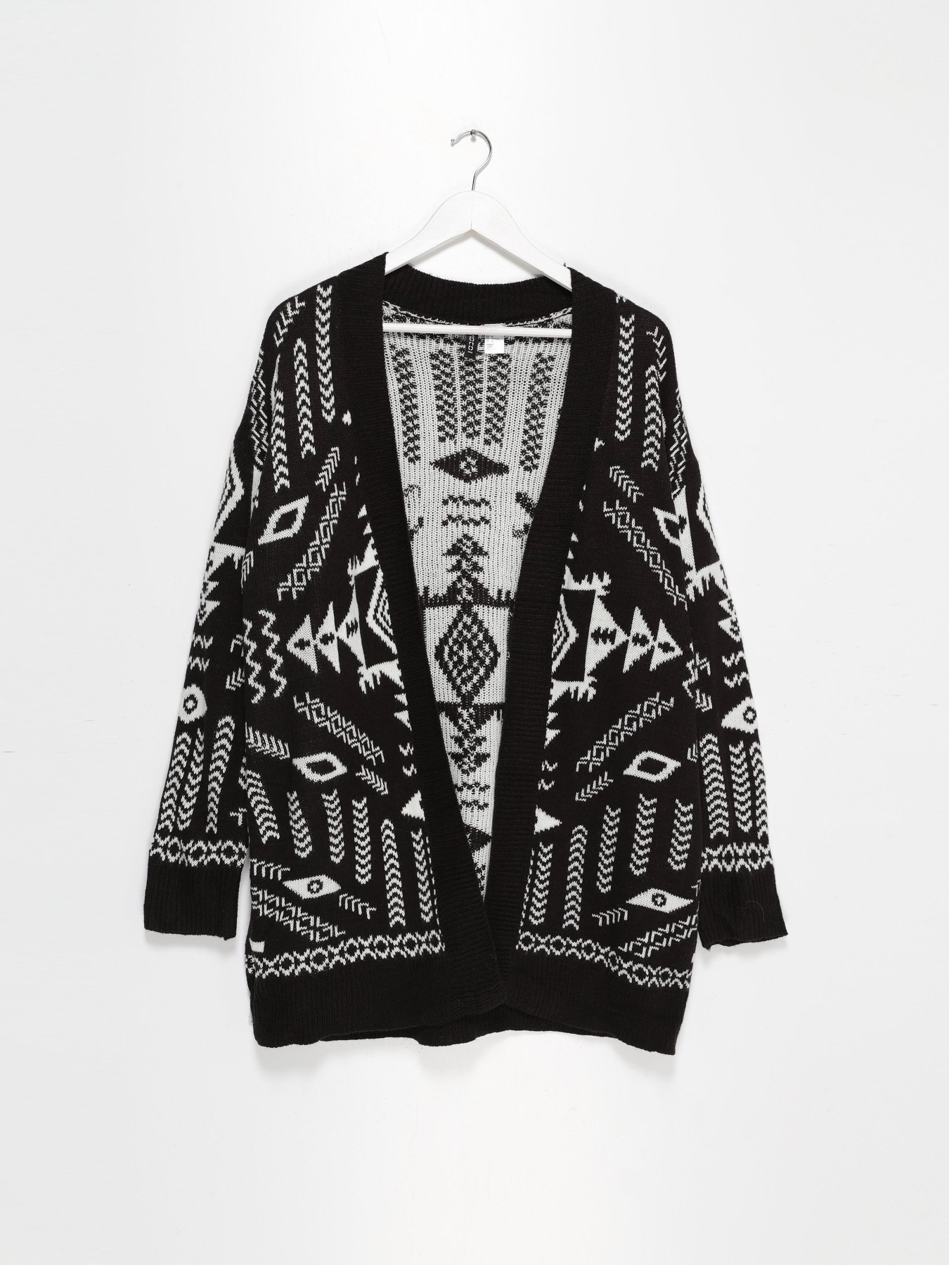 Свитры и кардиганы H&M модель 0589945_чорний комб. Фото