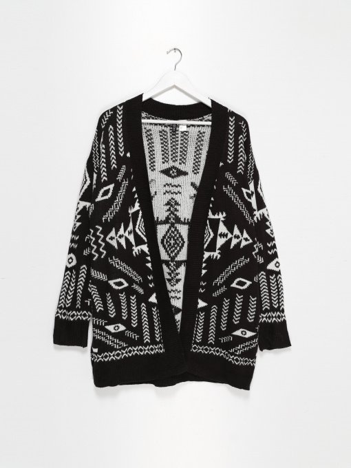 Свитры и кардиганы H&M модель 0589945_чорний комб. Фото