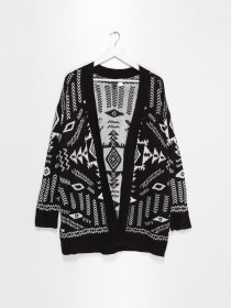 Свитры и кардиганы H&M модель 0589945_чорний комб. Фото