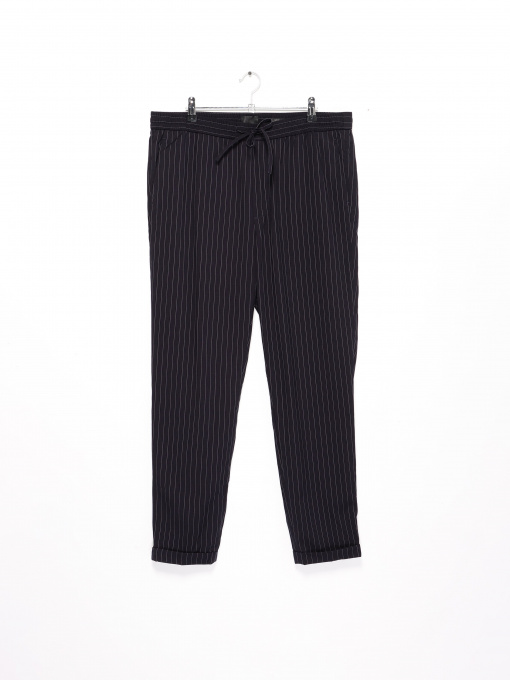 Брюки H&M модель 0766402_т.синій з білим Фото
