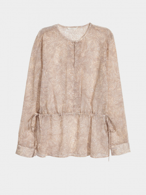 Рубашки H&M модель 0535455_бежевий комб. Фото
