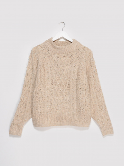 Свитры и кардиганы H&M модель 0943782_бежевий Фото