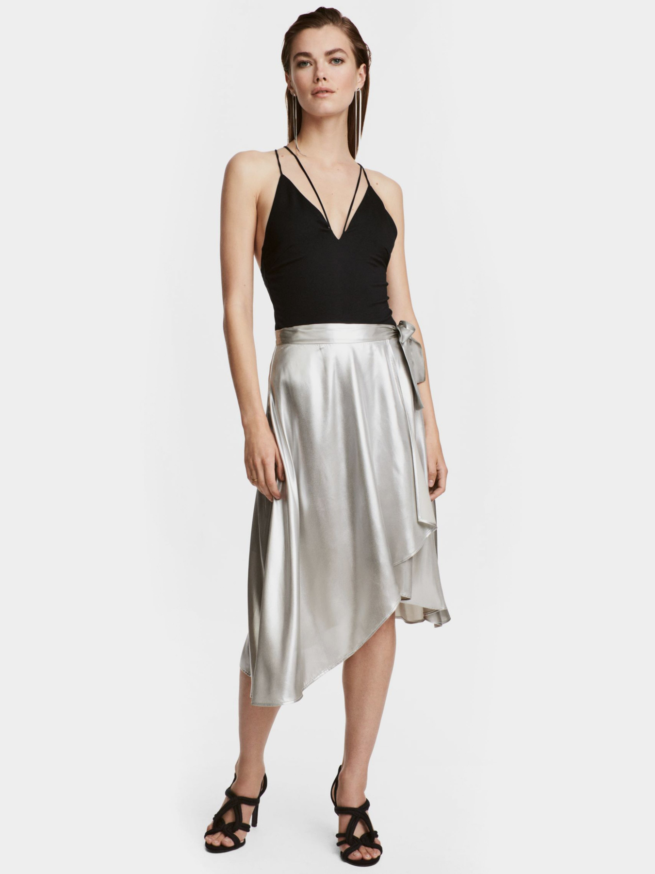Спідниці H&M модель 0558364_срібний Спідниці H&M модель 0558364_срібний Фото