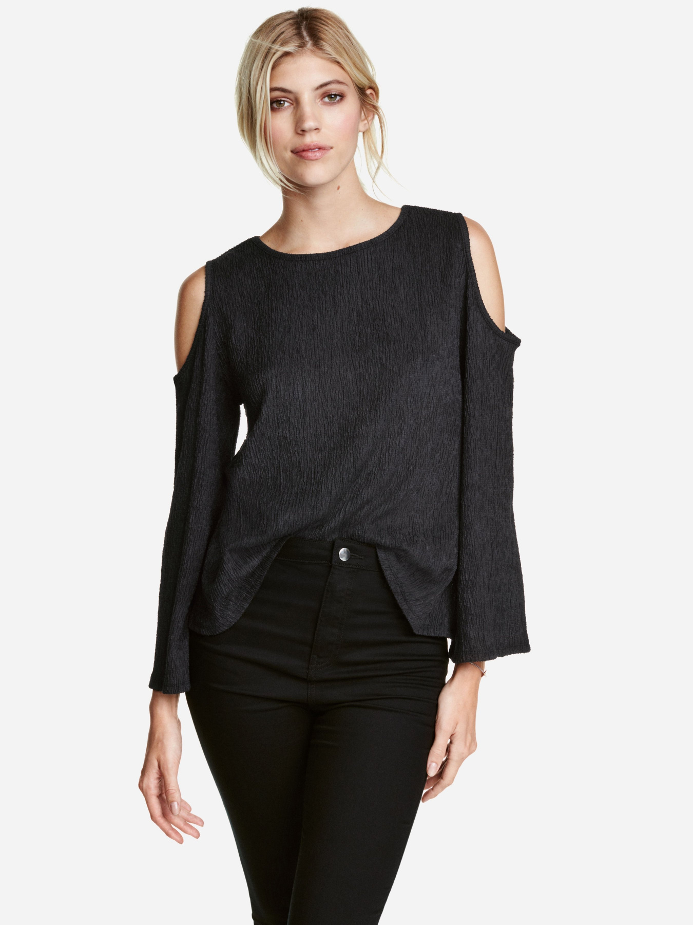 Рубашки H&M модель 0398623_чорний Фото