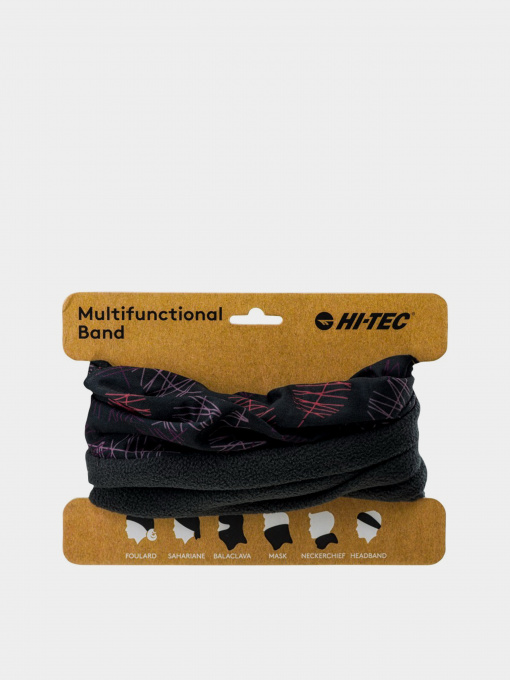 Шарфи та хустки Hitec Rine модель RINE-BLACK/NEON LEAVES Фото